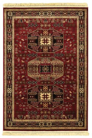 ΧΑΛΙ PERSIA 6057 BURGUNDY ΜΕ ΚΡΟΣΣΙ - SET067(2x140,1x200)  NewPlan