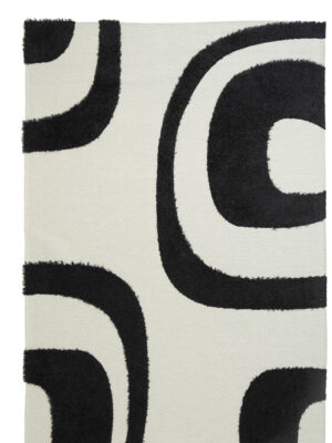 Χαλί Toscana Shaggy SHIRA BLACK WHITE Royal Carpet - 160 x 230 cm