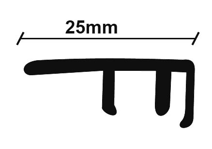 ΠΡΟΦΙΛ LAMINATE ΣΤΟΠ ΑΣΗΜΙ 25X2750mm NewPlan